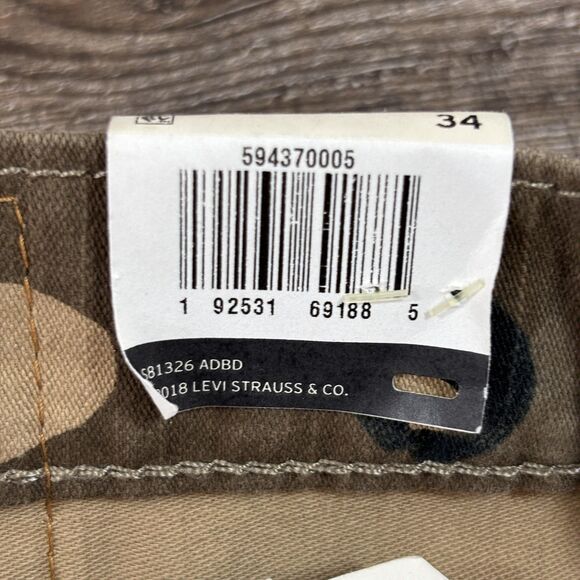 Levis Premium Lo-Ball Stack Jeans Men's 34 Camo Slim Taper Pants 59437-0005 - Picture 13 of 16